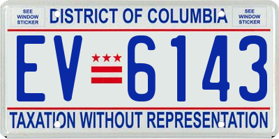 DC license plate EV6143