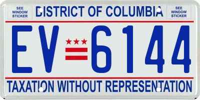DC license plate EV6144