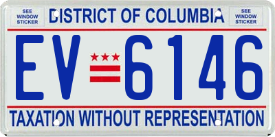 DC license plate EV6146