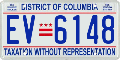 DC license plate EV6148