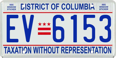 DC license plate EV6153