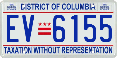 DC license plate EV6155