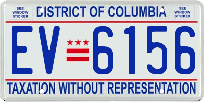 DC license plate EV6156