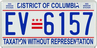 DC license plate EV6157