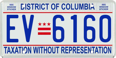 DC license plate EV6160