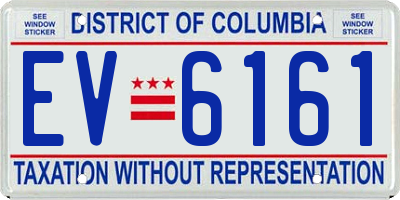 DC license plate EV6161