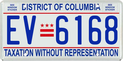 DC license plate EV6168