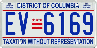 DC license plate EV6169