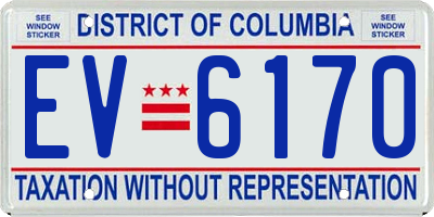 DC license plate EV6170