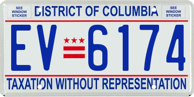DC license plate EV6174