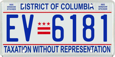 DC license plate EV6181