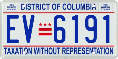 DC license plate EV6191