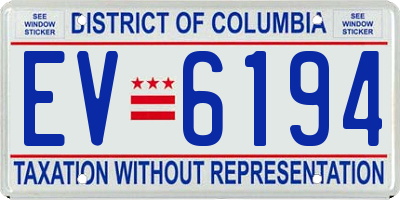 DC license plate EV6194