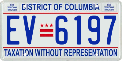 DC license plate EV6197