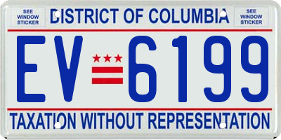DC license plate EV6199