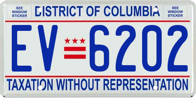 DC license plate EV6202