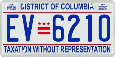 DC license plate EV6210