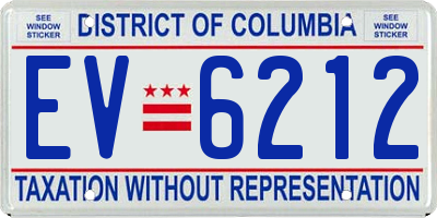 DC license plate EV6212