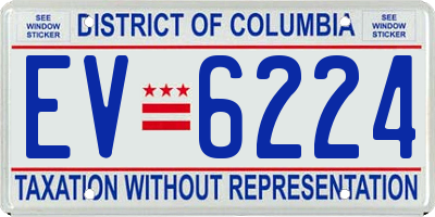 DC license plate EV6224