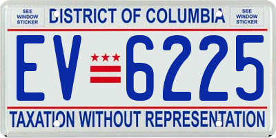 DC license plate EV6225