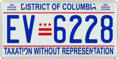 DC license plate EV6228