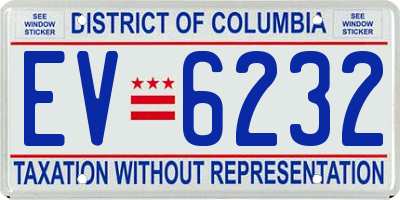 DC license plate EV6232