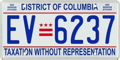 DC license plate EV6237