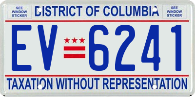 DC license plate EV6241