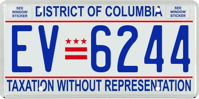 DC license plate EV6244