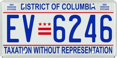 DC license plate EV6246