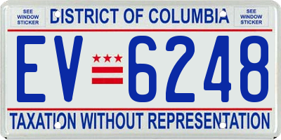 DC license plate EV6248