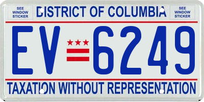 DC license plate EV6249