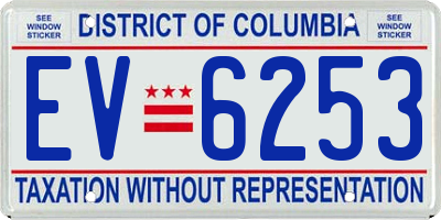 DC license plate EV6253