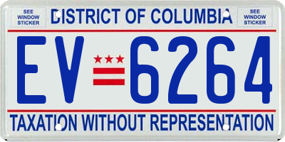 DC license plate EV6264