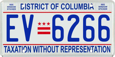 DC license plate EV6266