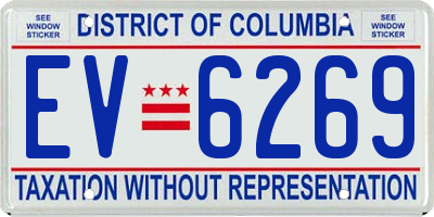 DC license plate EV6269