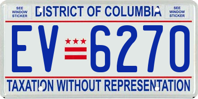 DC license plate EV6270