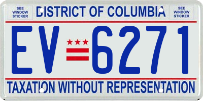 DC license plate EV6271