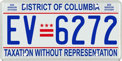 DC license plate EV6272