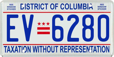 DC license plate EV6280