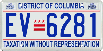 DC license plate EV6281