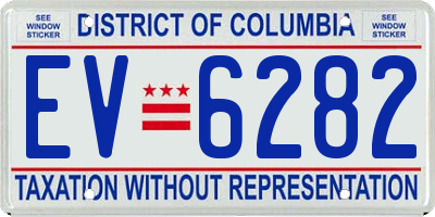 DC license plate EV6282