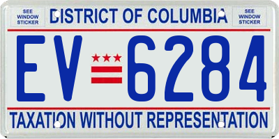 DC license plate EV6284