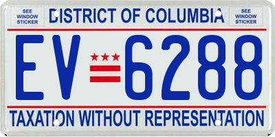 DC license plate EV6288
