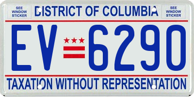 DC license plate EV6290
