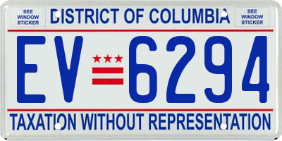 DC license plate EV6294