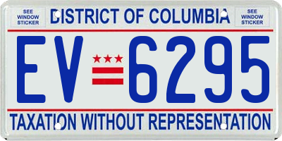DC license plate EV6295