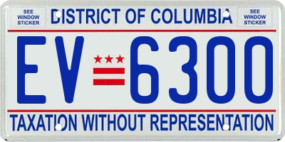 DC license plate EV6300
