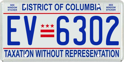 DC license plate EV6302