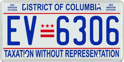 DC license plate EV6306